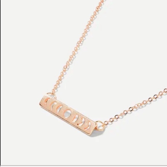 LAST ONE Rose Gold Phases of Moon Necklace - Picture 7 of 8